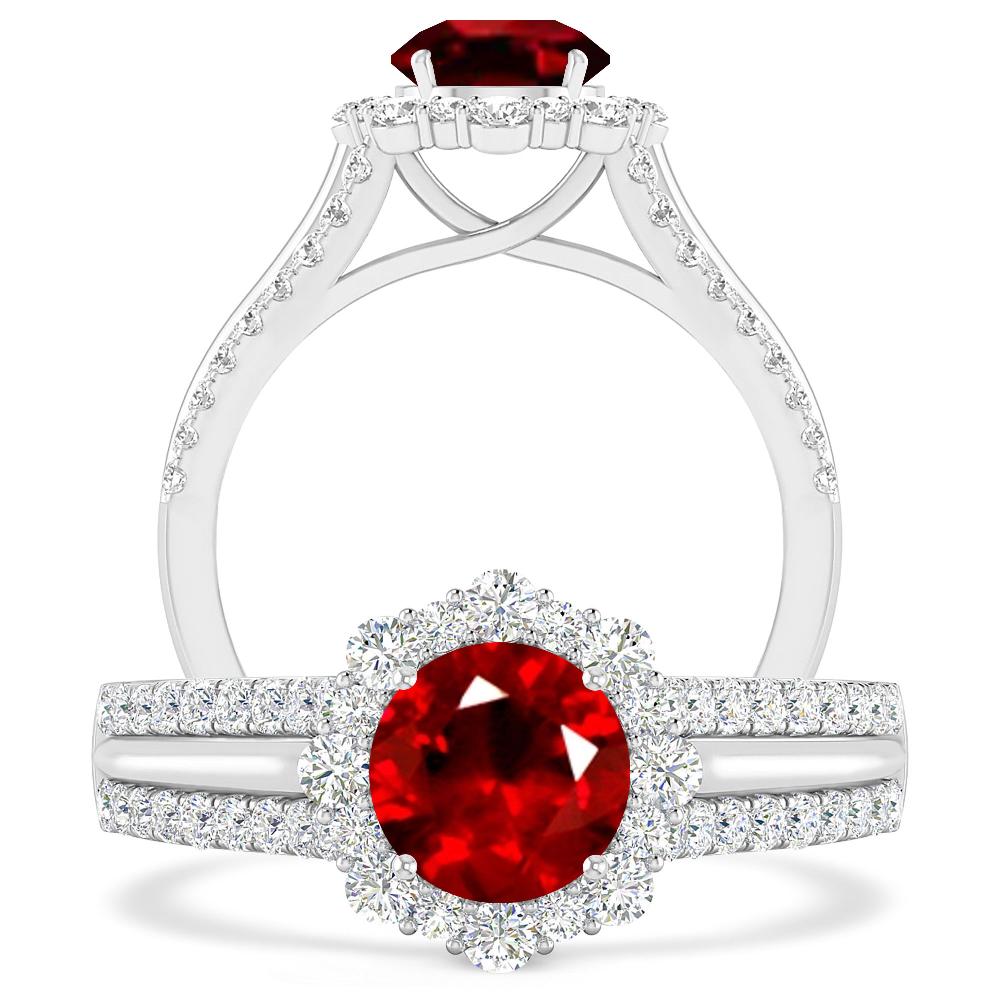 White Gold - Ruby