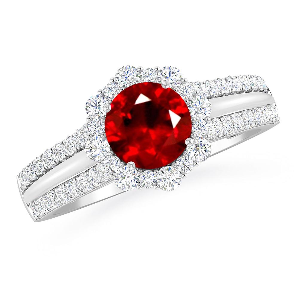 White Gold - Ruby