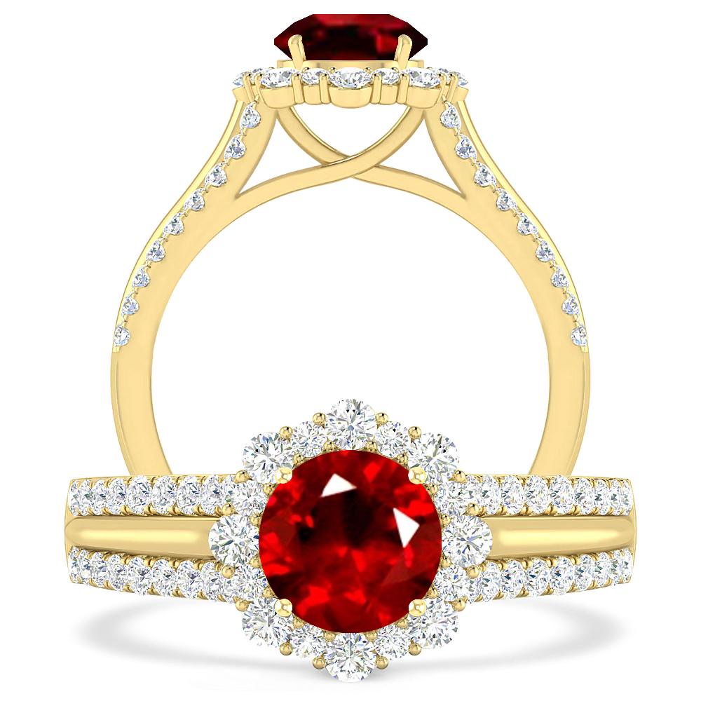 Yellow Gold - Ruby