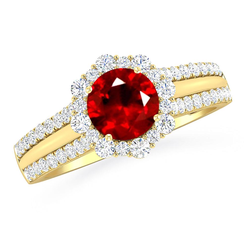 Yellow Gold - Ruby