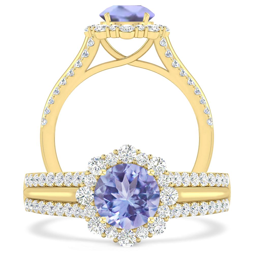 Yellow Gold - Tanzanite