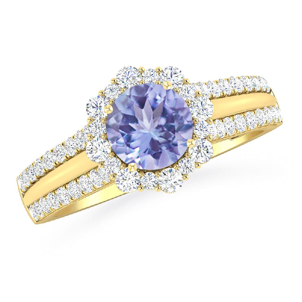 Yellow Gold - Tanzanite