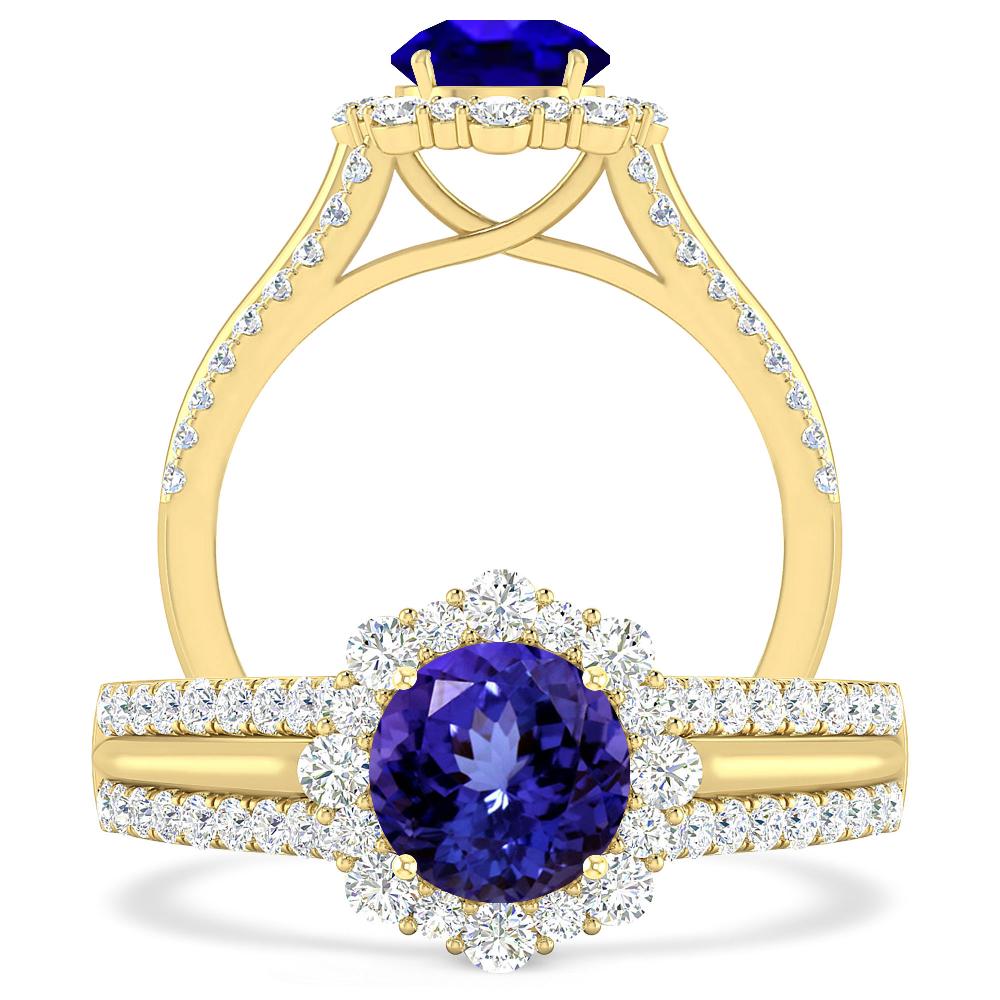 Yellow Gold - Tanzanite