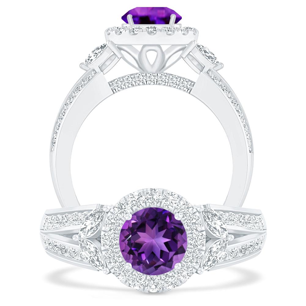 White Gold - Amethyst