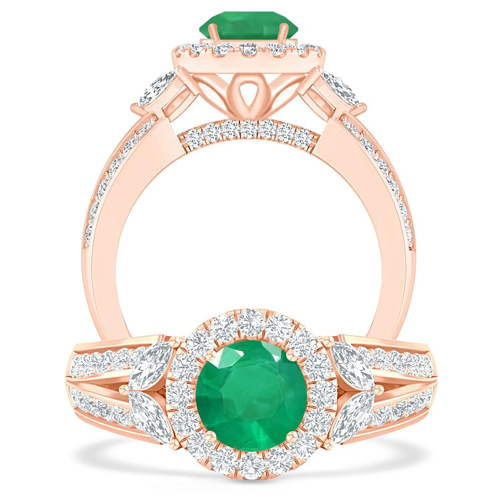 Rose Gold - Emerald