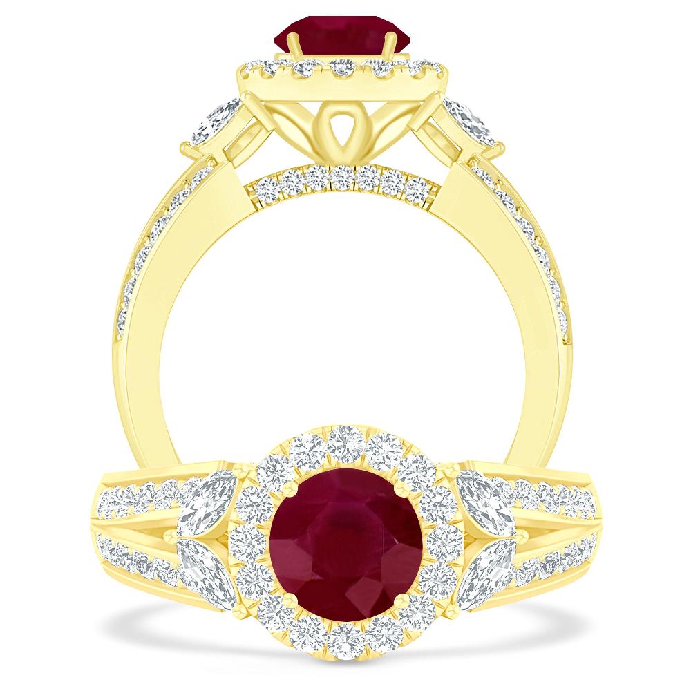 Yellow Gold - Ruby