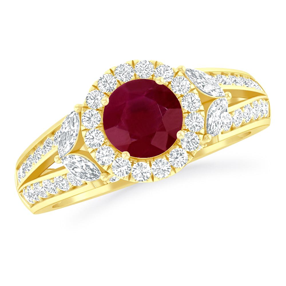 Yellow Gold - Ruby