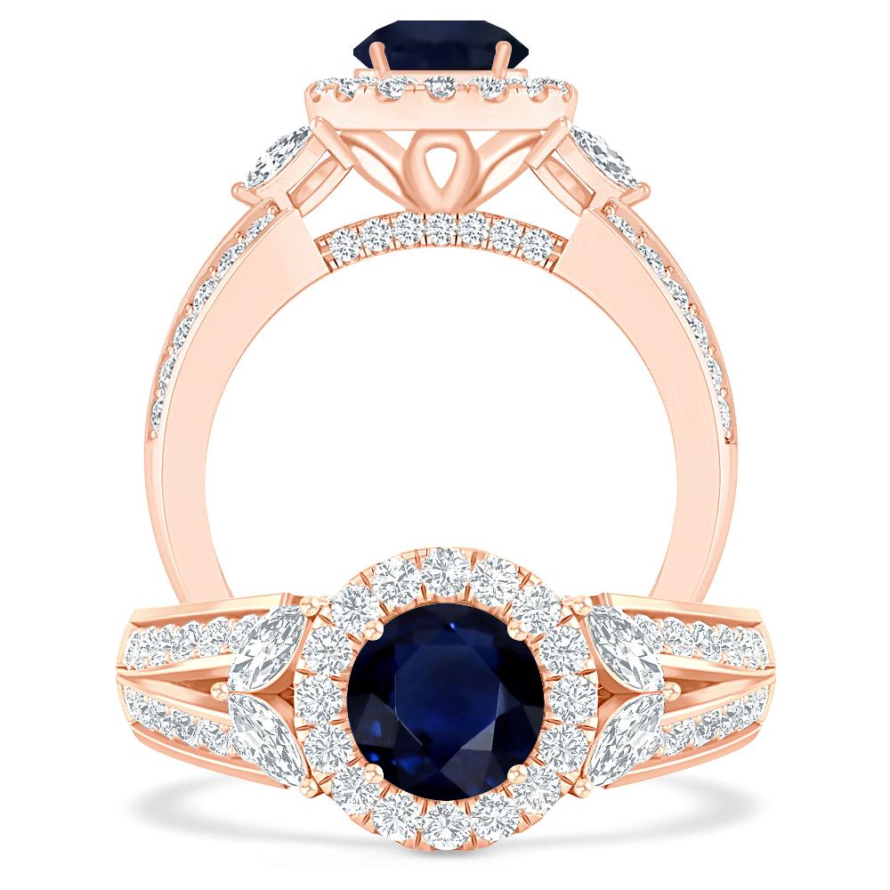 Rose Gold - Sapphire