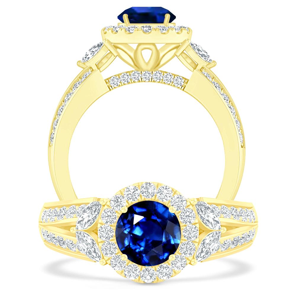 Yellow Gold - Sapphire