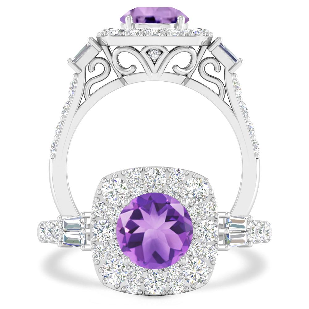 White Gold - Amethyst