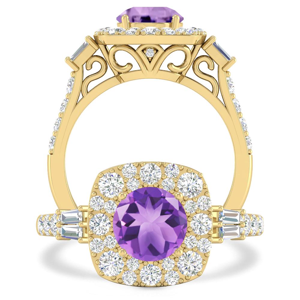 Yellow Gold - Amethyst