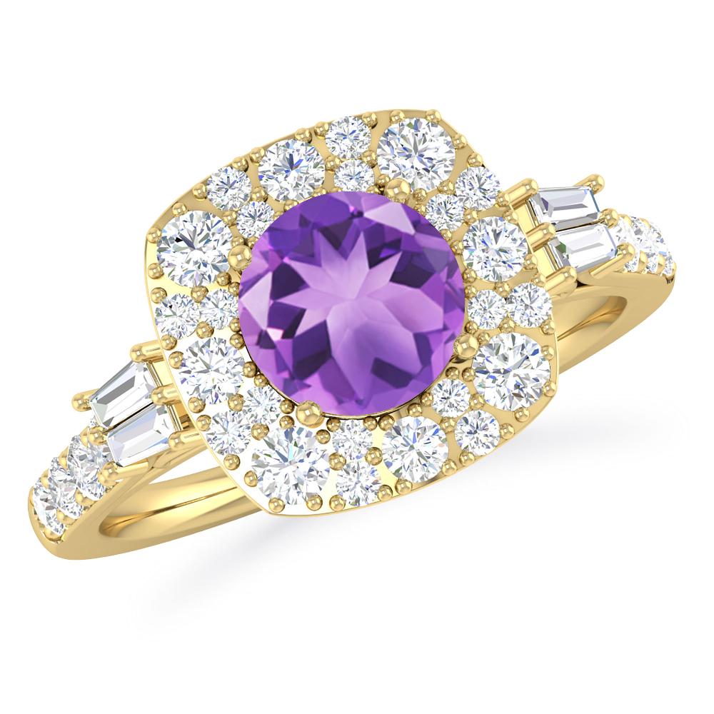 Yellow Gold - Amethyst