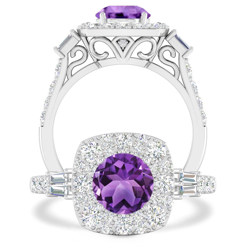 White Gold - Amethyst