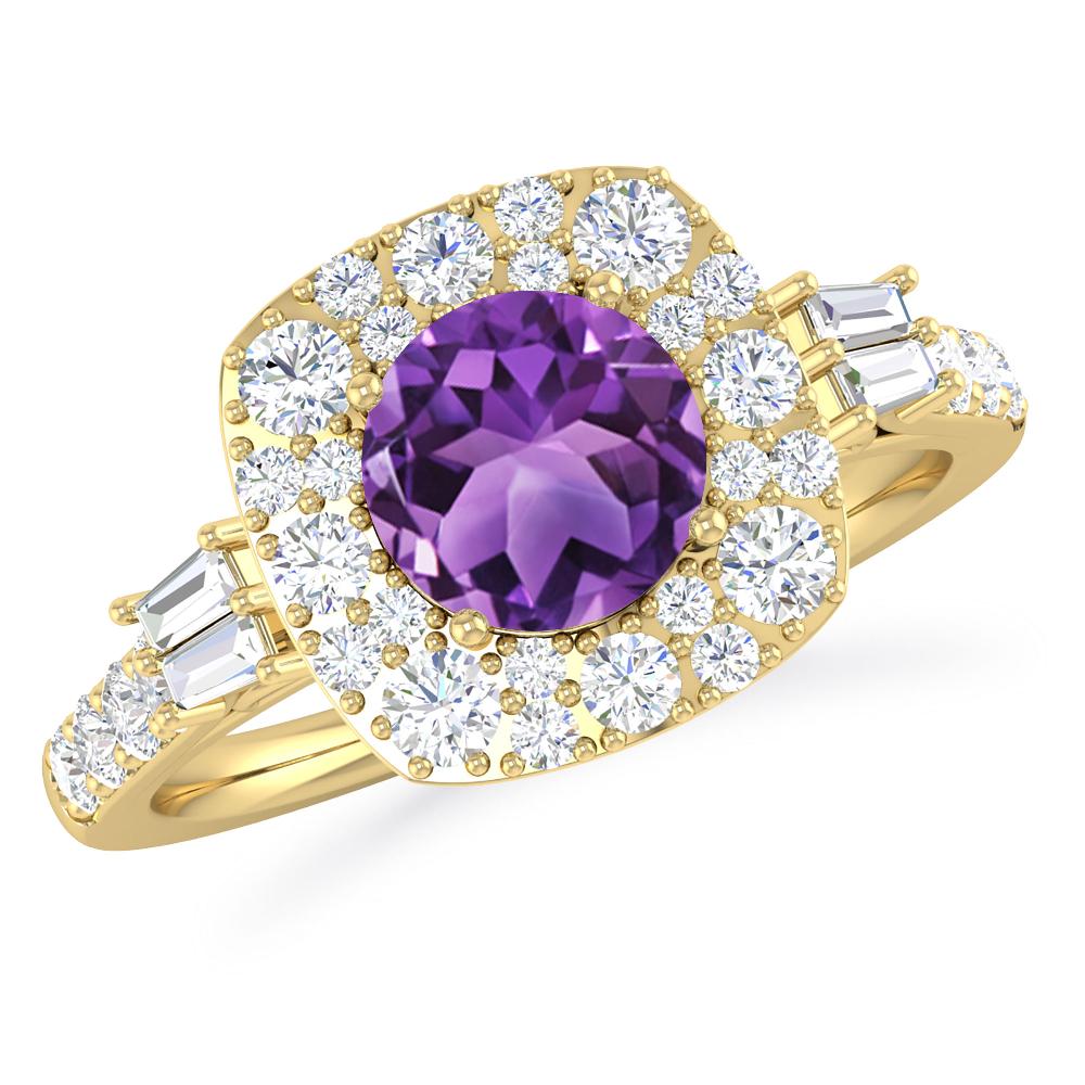 Yellow Gold - Amethyst