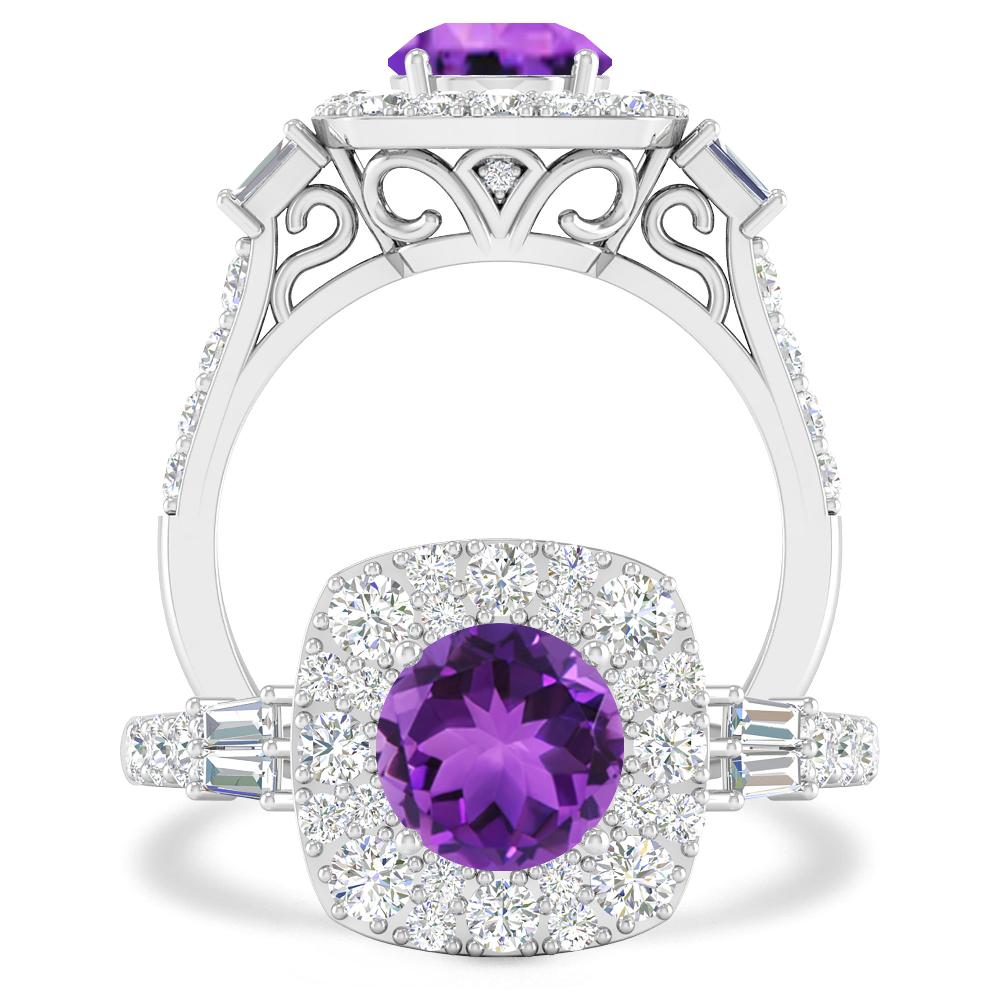 White Gold - Amethyst