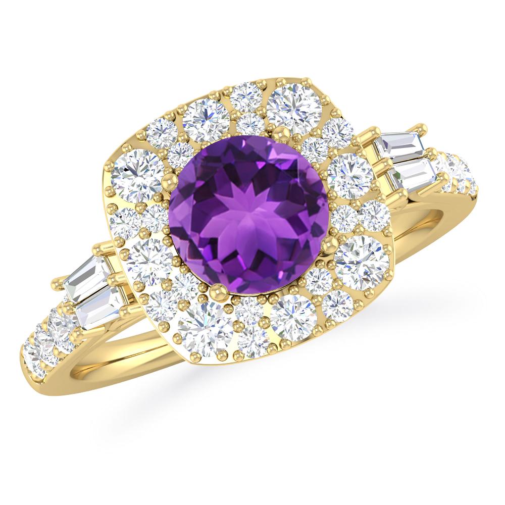 Yellow Gold - Amethyst