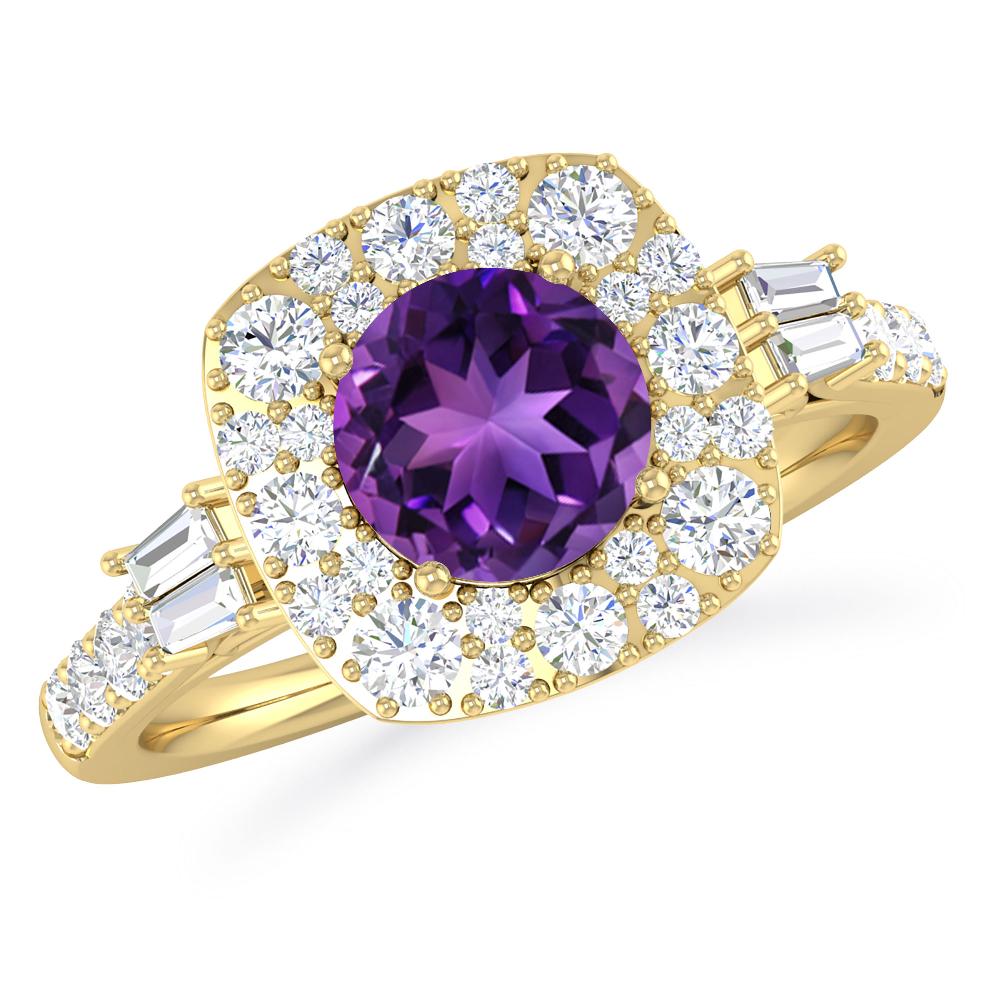 Yellow Gold - Amethyst