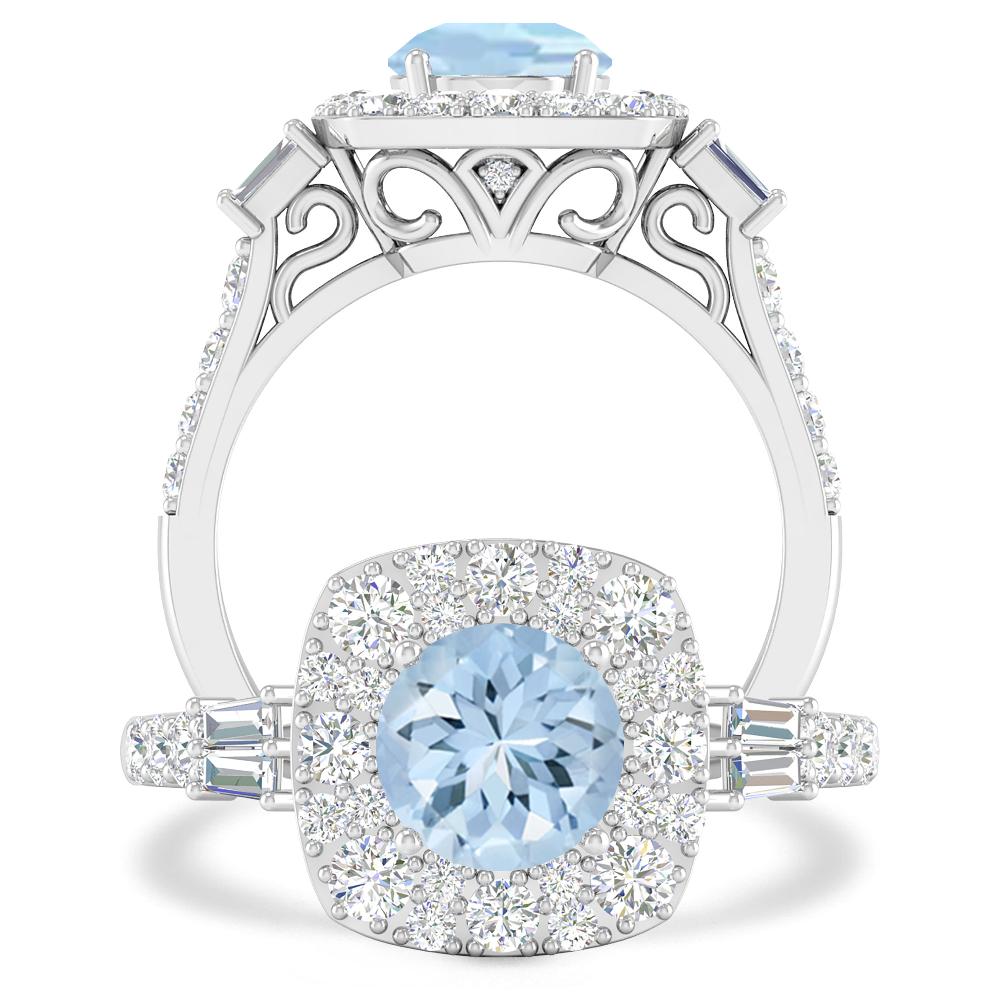 White Gold - Aquamarine