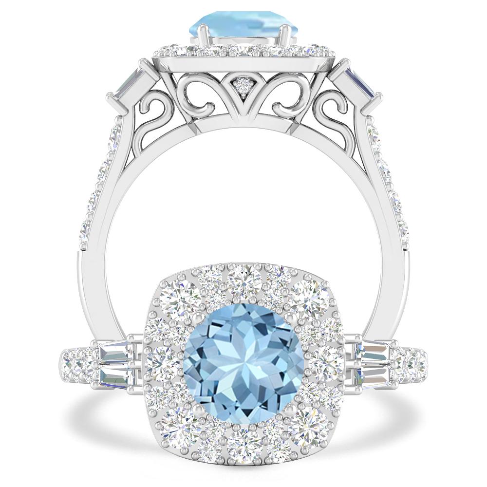 White Gold - Aquamarine