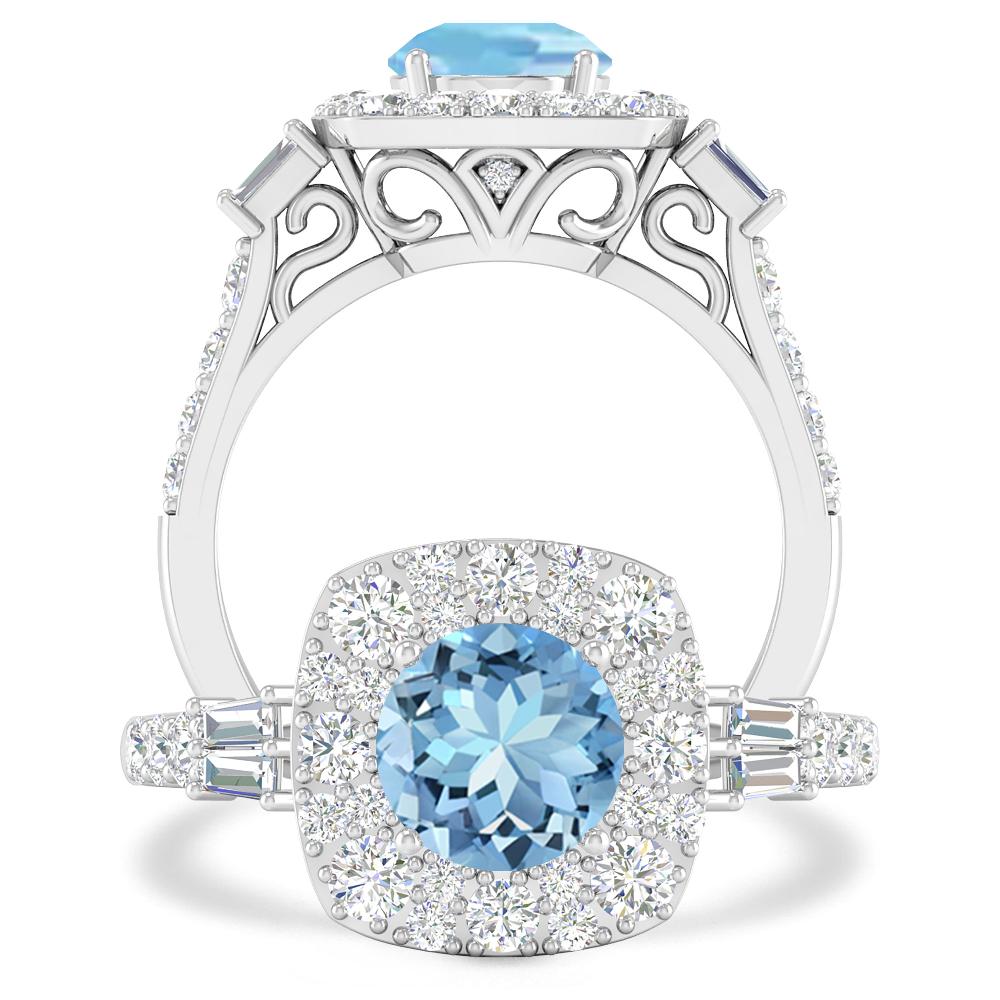 White Gold - Aquamarine