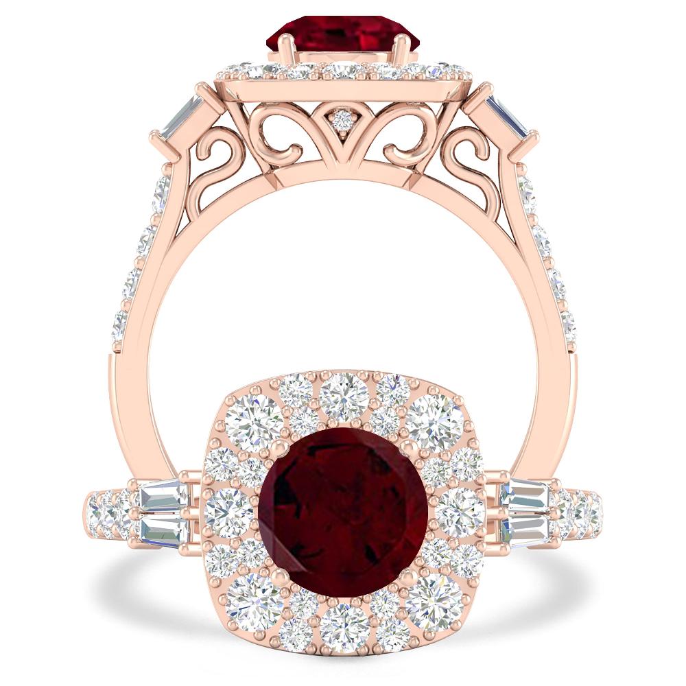 Rose Gold - Garnet