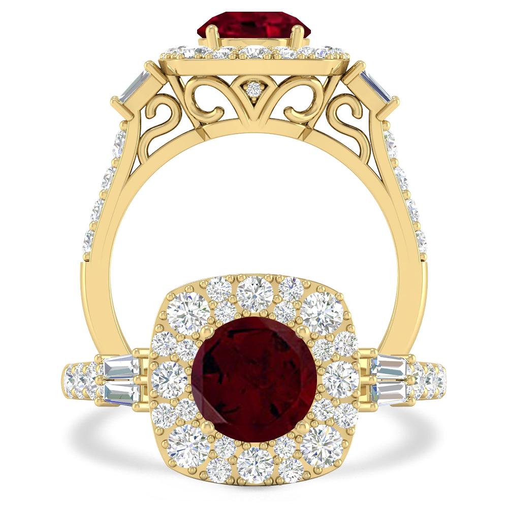 Yellow Gold - Garnet