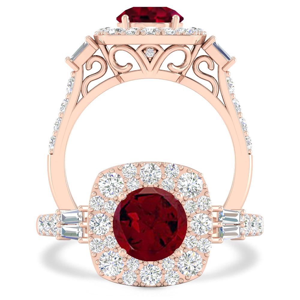 Rose Gold - Garnet