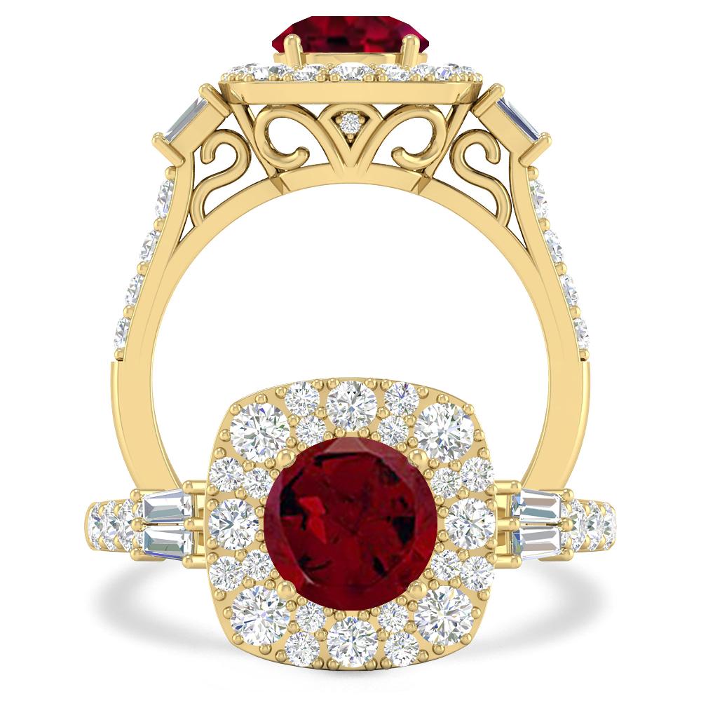 Yellow Gold - Garnet