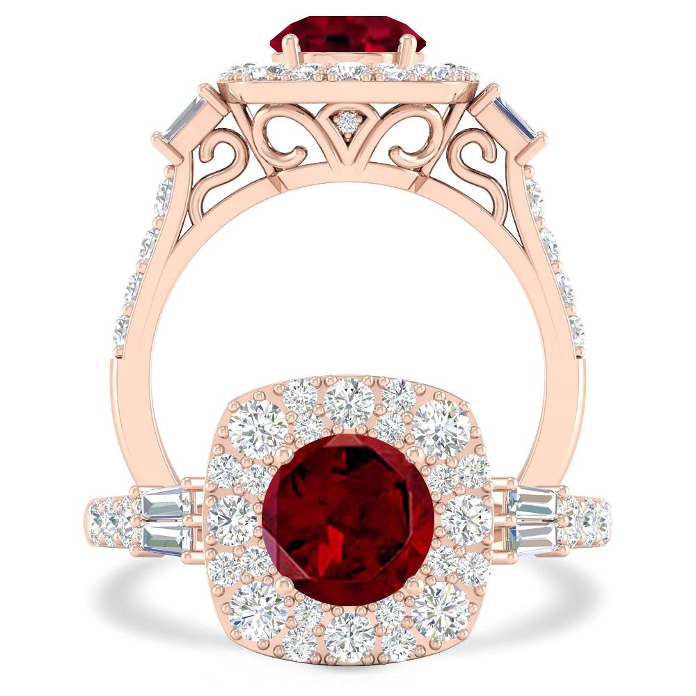 Rose Gold - Garnet