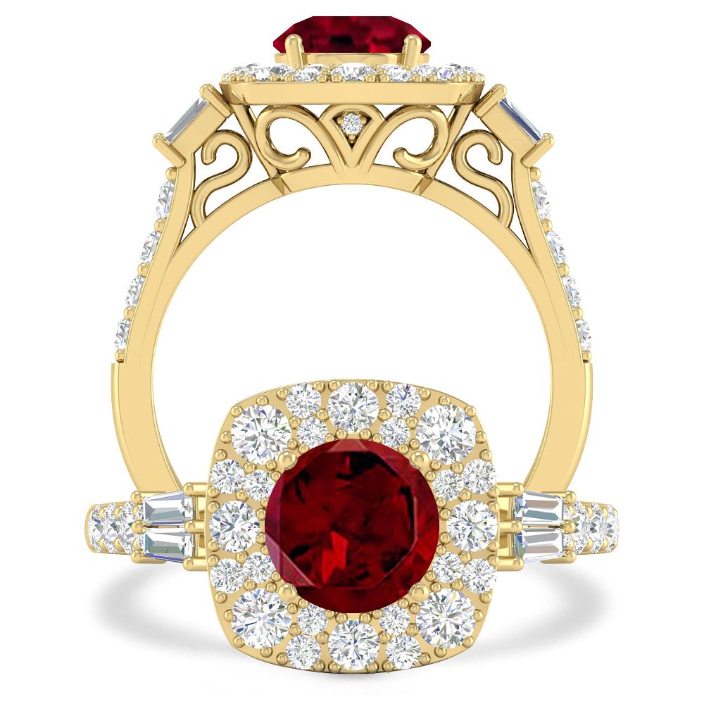 Yellow Gold - Garnet