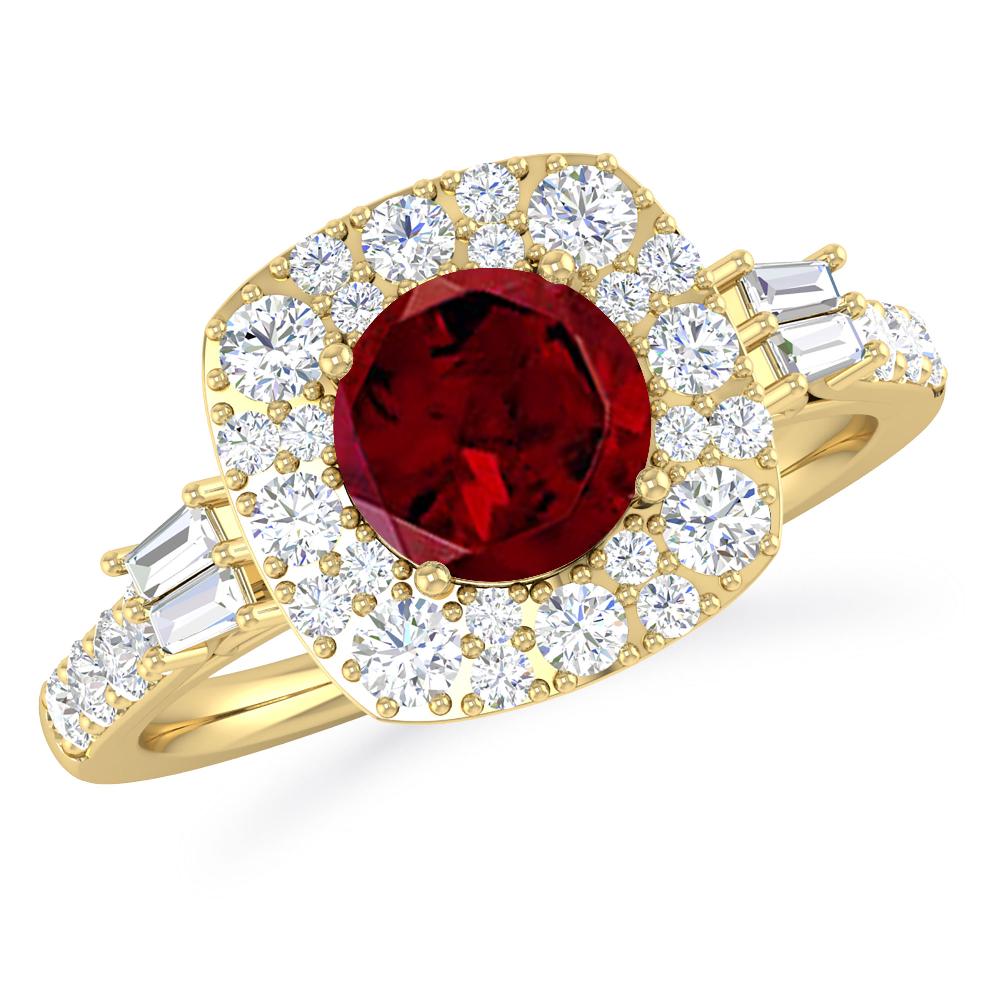 Yellow Gold - Garnet