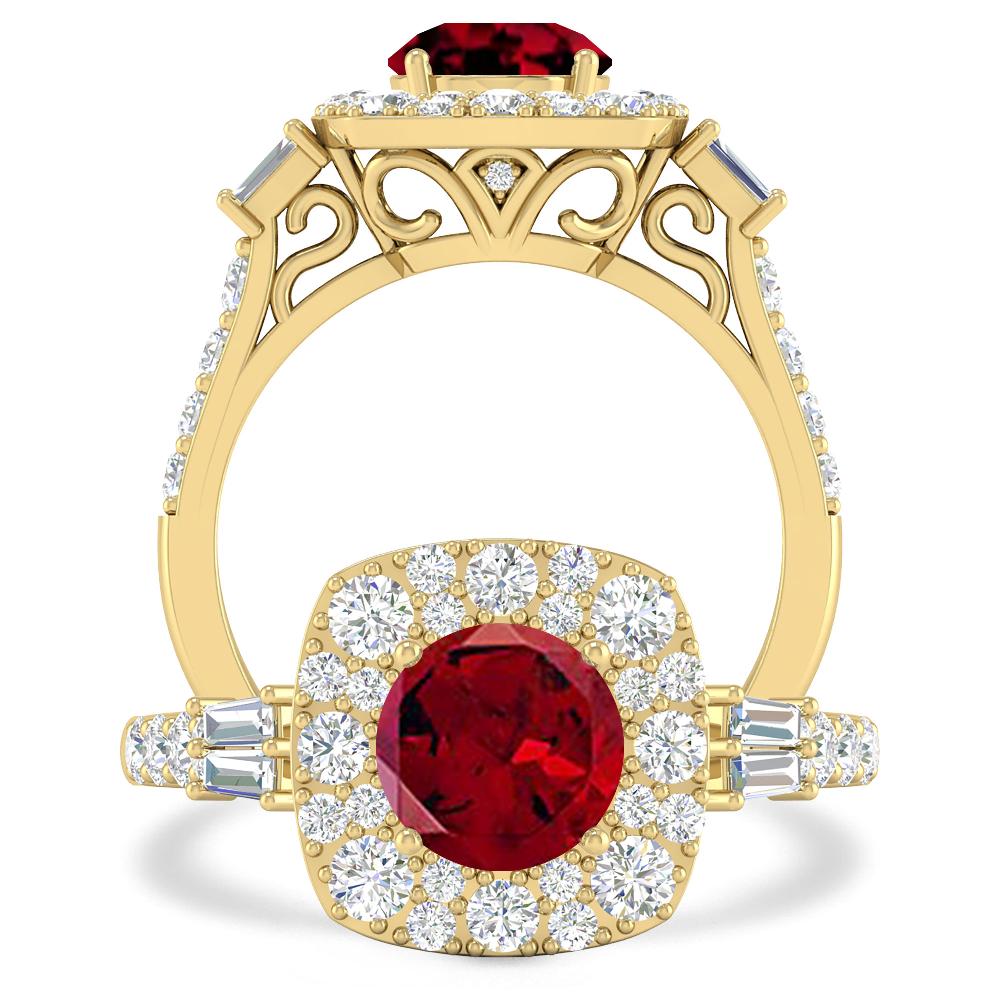 Yellow Gold - Garnet