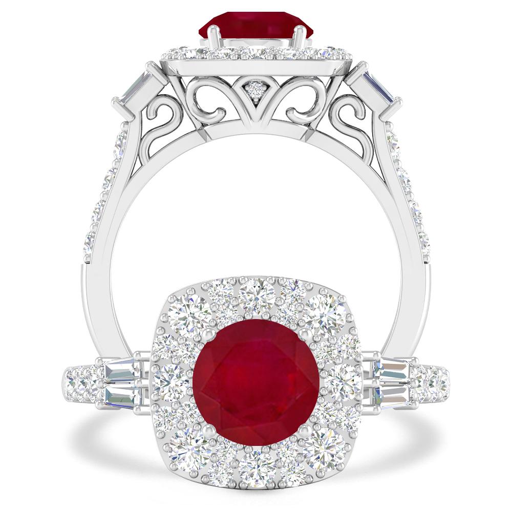 White Gold - Ruby