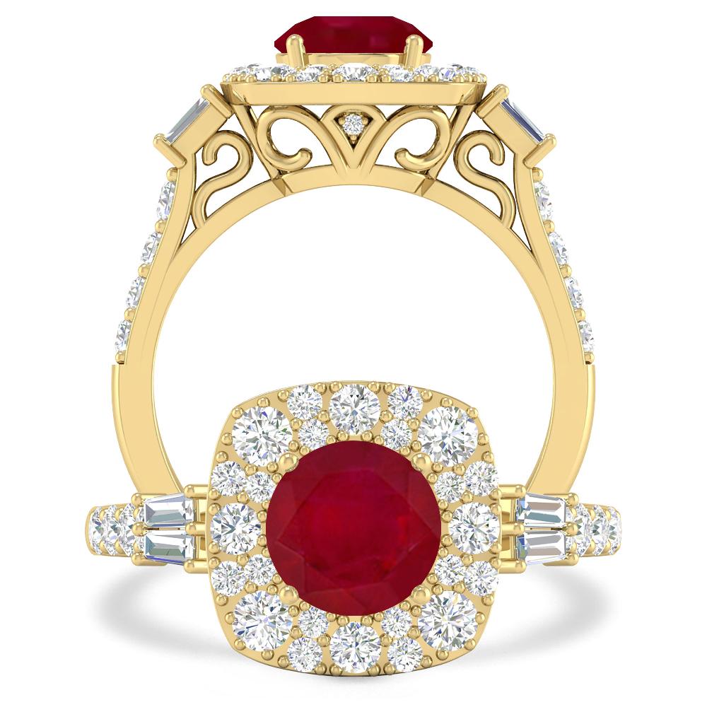 Yellow Gold - Ruby