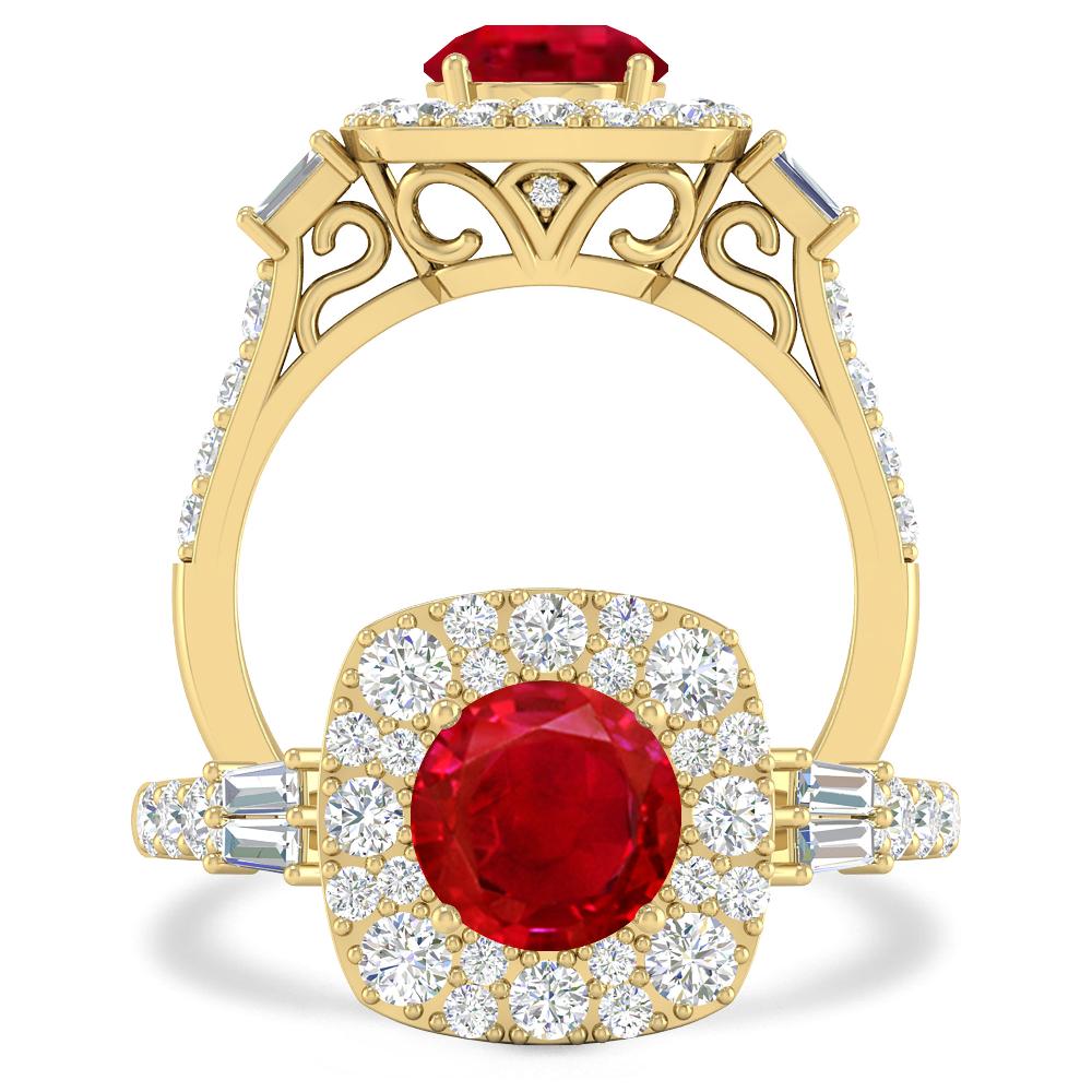 Yellow Gold - Ruby