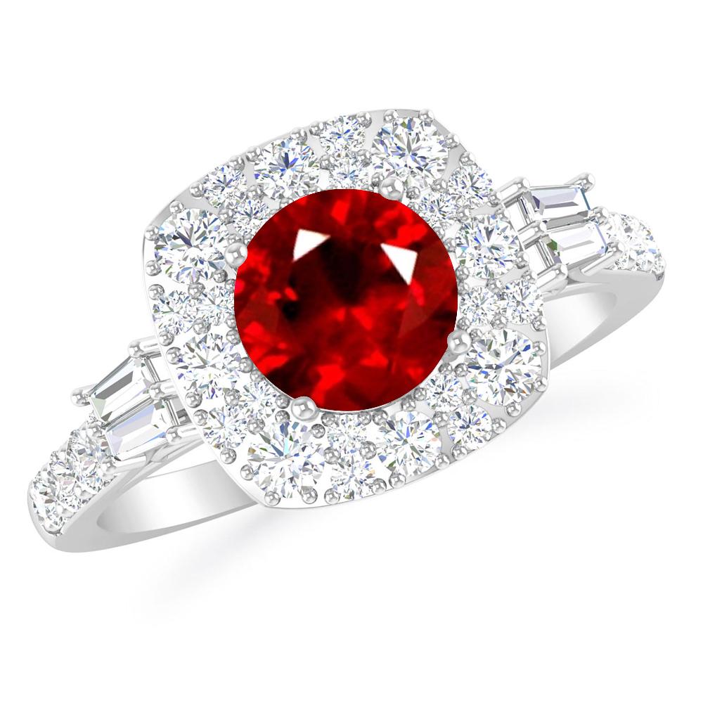 White Gold - Ruby