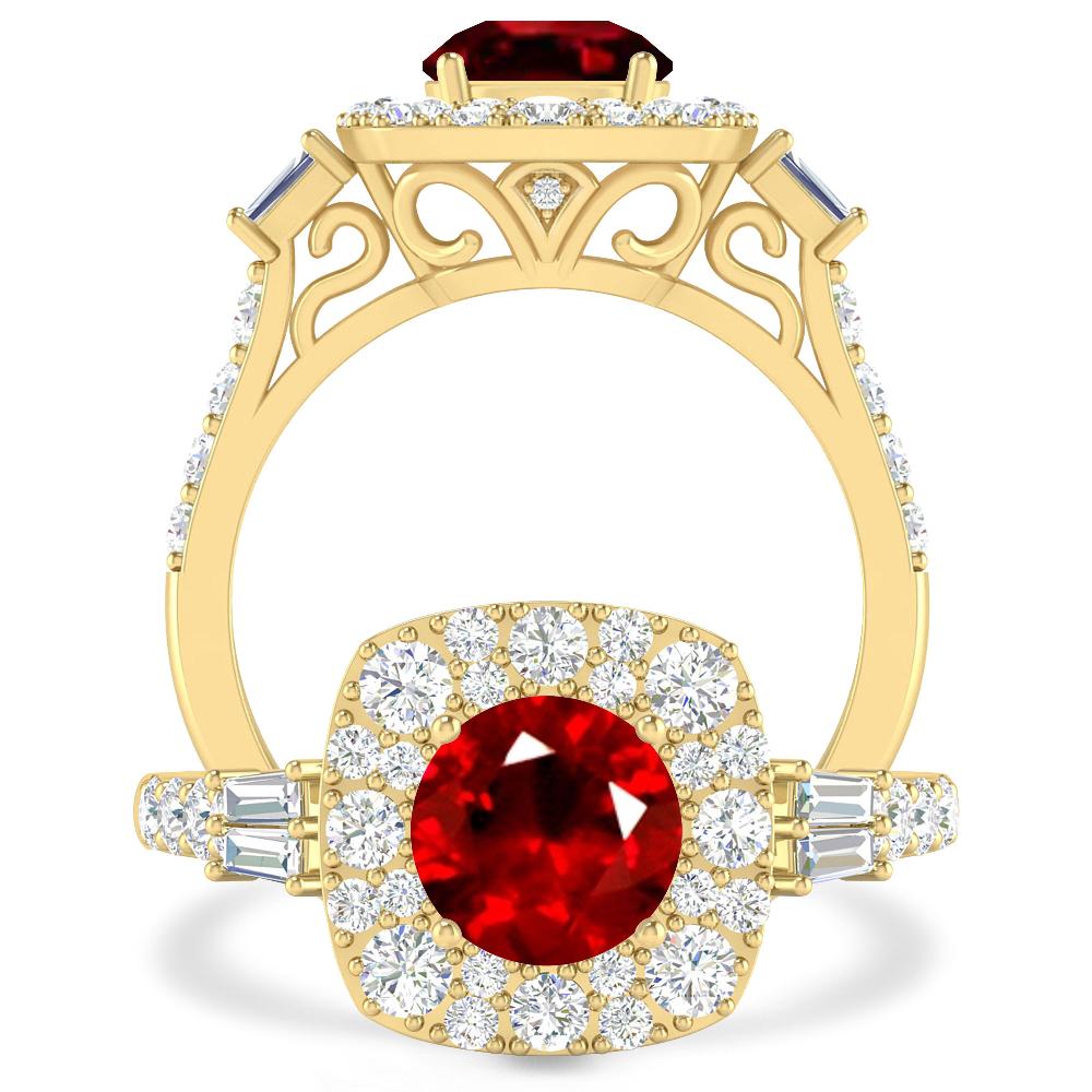 Yellow Gold - Ruby