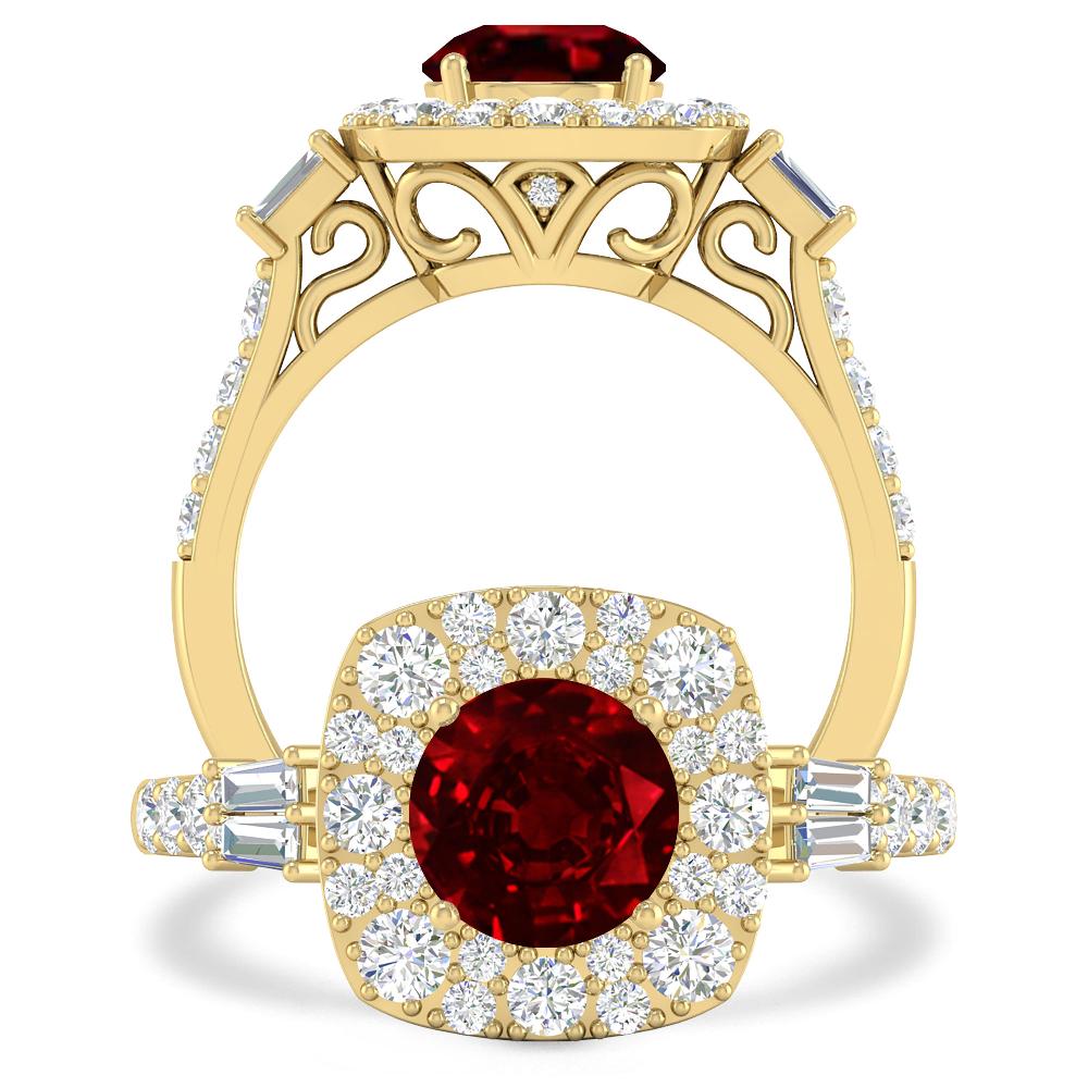 Yellow Gold - Ruby