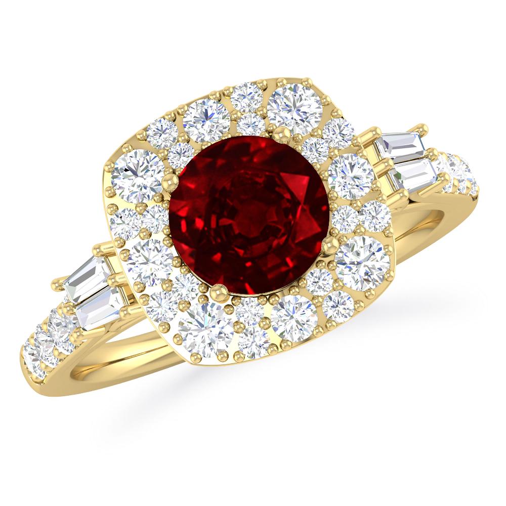 Yellow Gold - Ruby