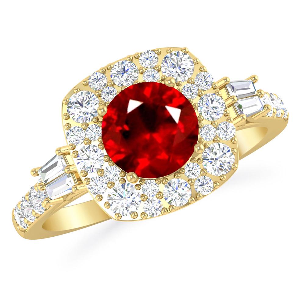 Yellow Gold - Ruby