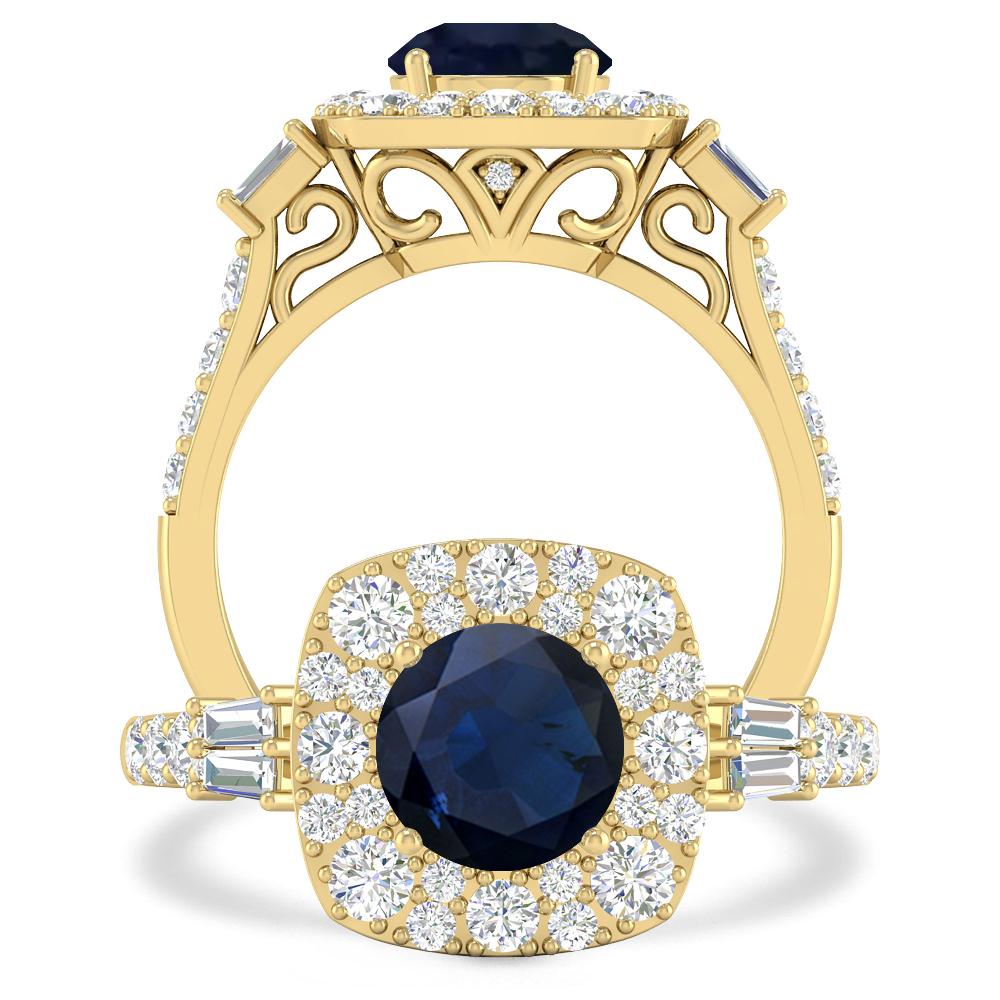 Yellow Gold - Sapphire