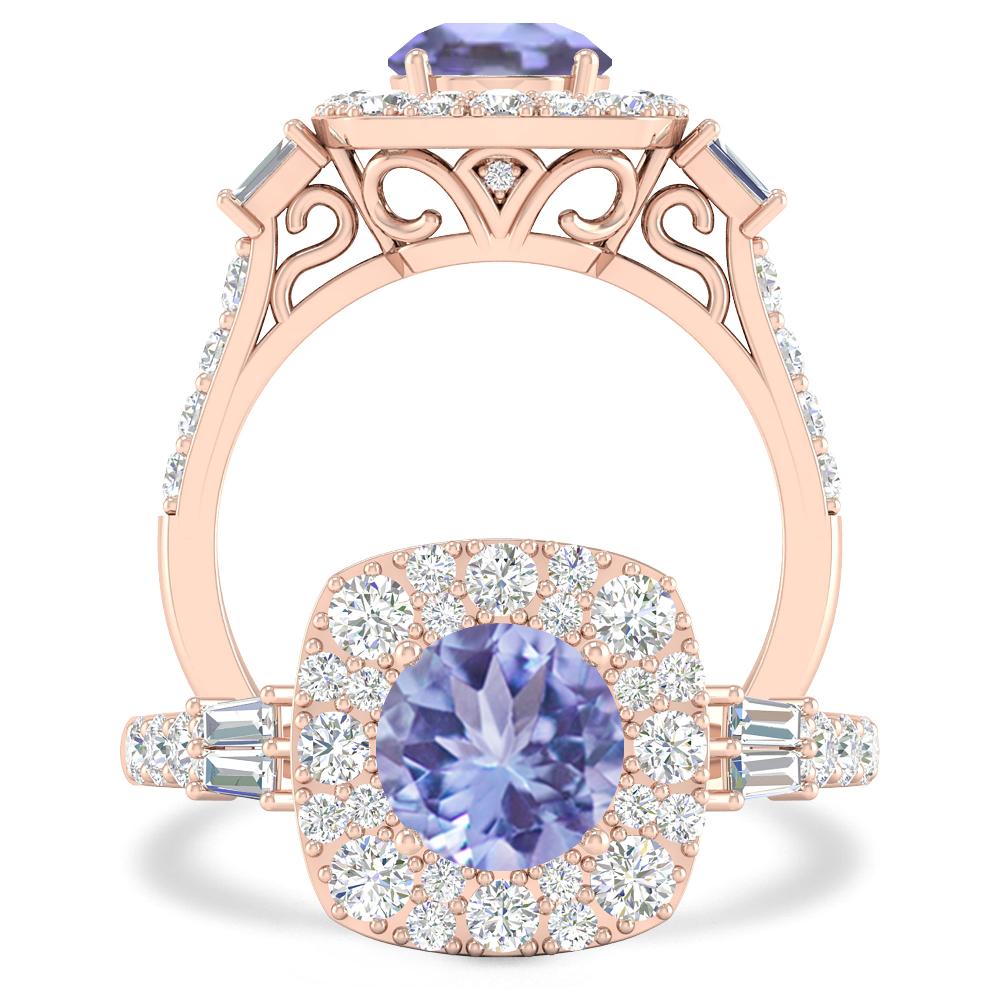 Rose Gold - Tanzanite