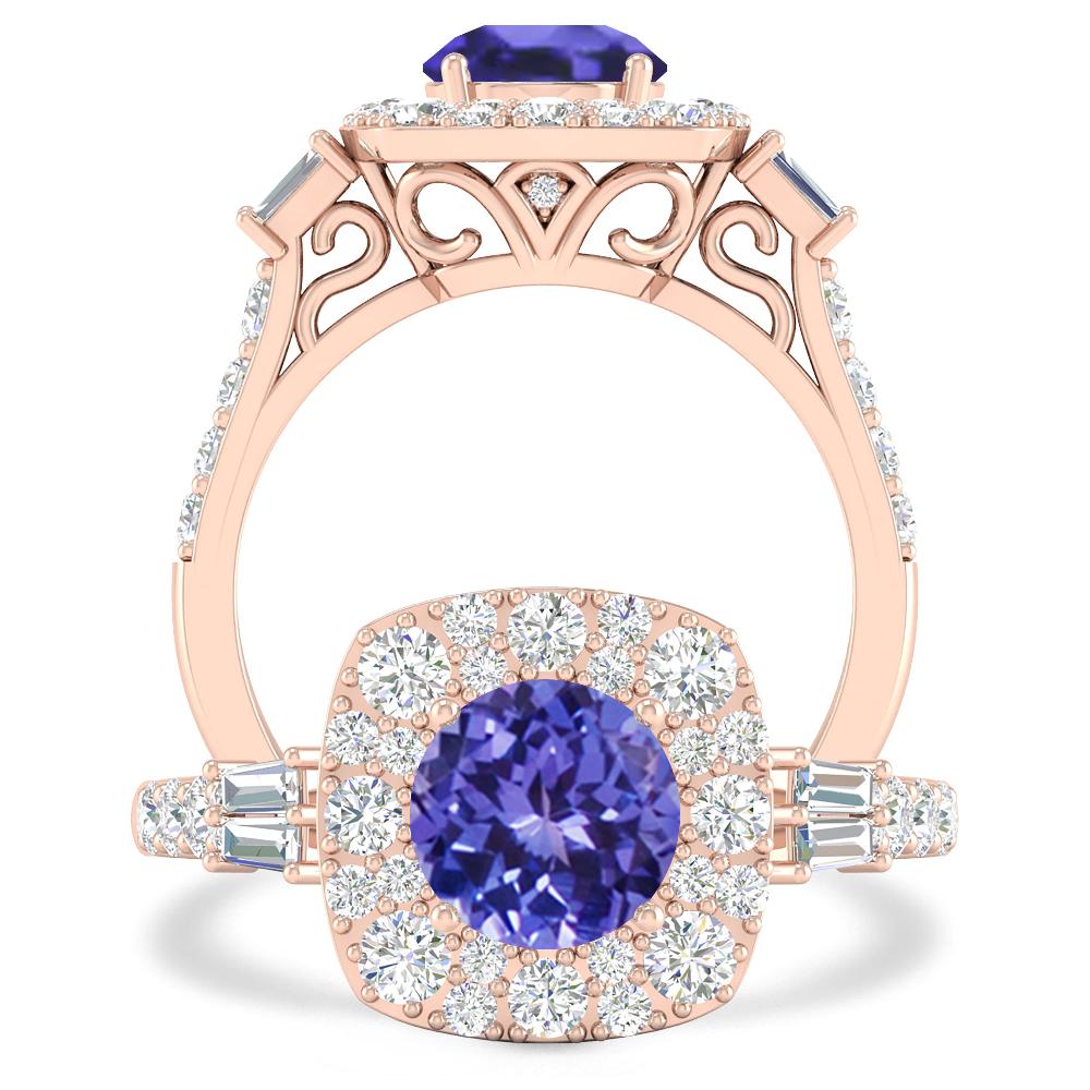 Rose Gold - Tanzanite