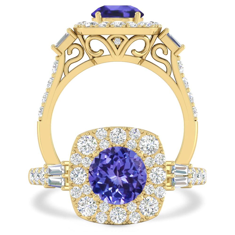 Yellow Gold - Tanzanite