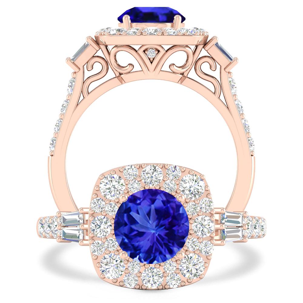 Rose Gold - Tanzanite