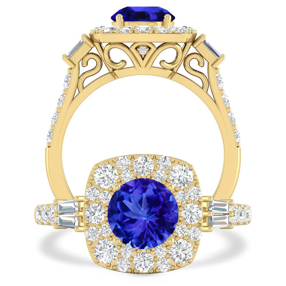 Yellow Gold - Tanzanite