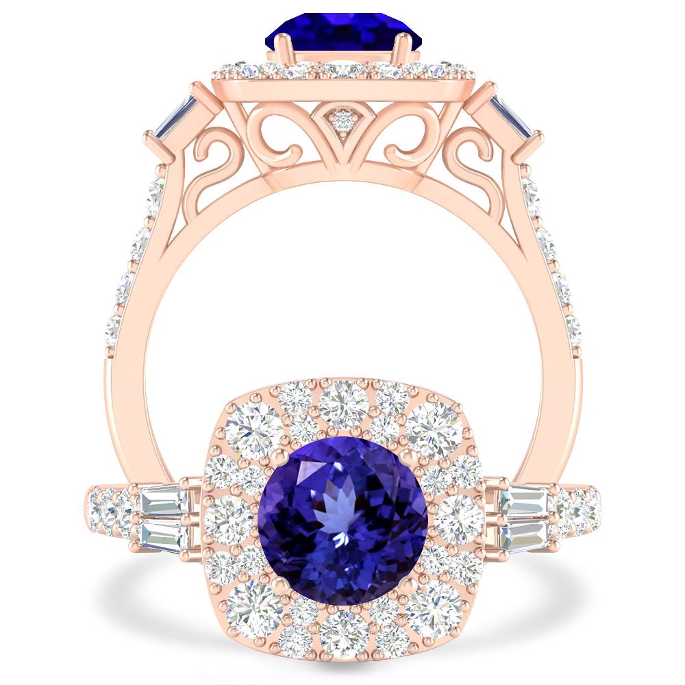 Rose Gold - Tanzanite