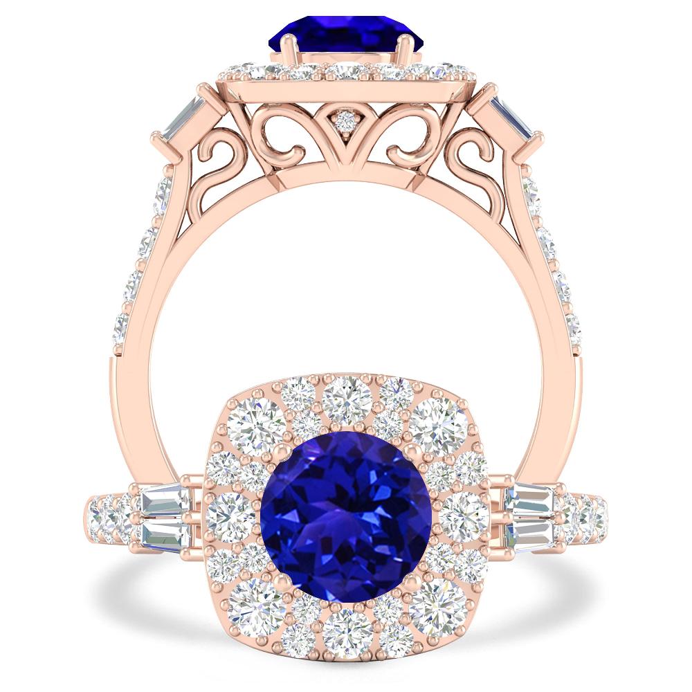 Rose Gold - Tanzanite