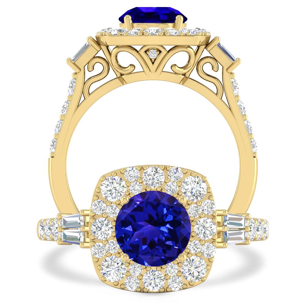 Yellow Gold - Tanzanite