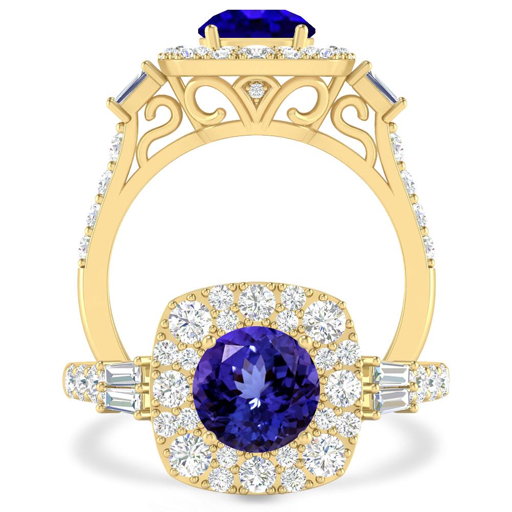 Yellow Gold - Tanzanite